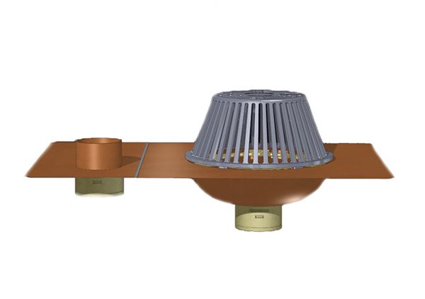 Img of Bottom Outlet Roof Drain W/ Overflow 2" Threaded
